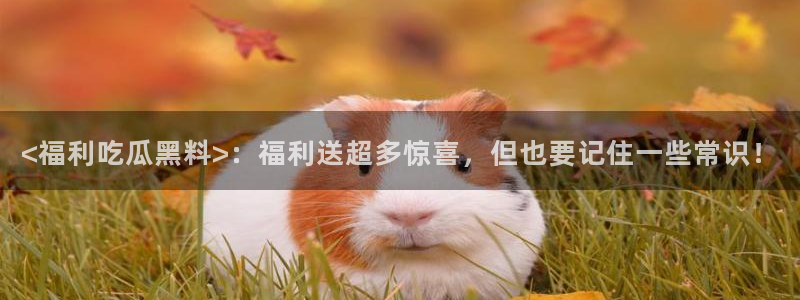 nanataipei吃瓜：<福利吃瓜黑料>：福利送超多惊喜，但也要记住一些常识！